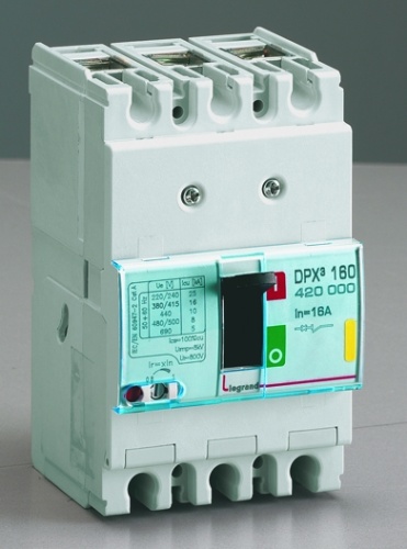 Автоматический выключатель DPX³ 160 - термомагнитный расцепитель - 16 кА - 400 В~ - 3П - 16 А | код. 420000 |  Legrand 